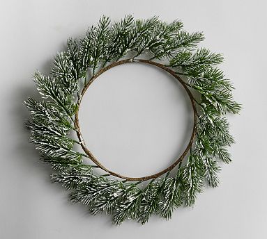 Frosted Pine Wreath Charger, Single
