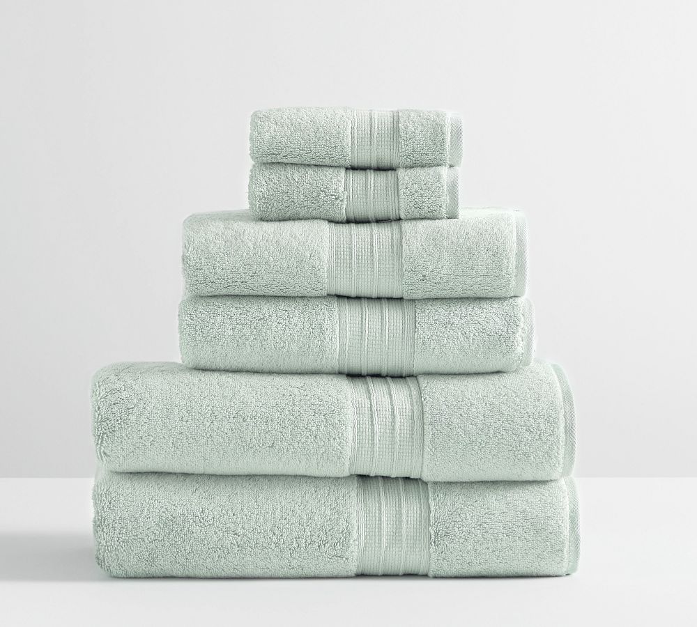 Hydrocotton Towel Bundle - Set of 6 (Color: Porcelain Blue)