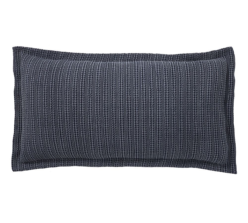 Honeycomb Cotton Duvet Cover - Midnight, King