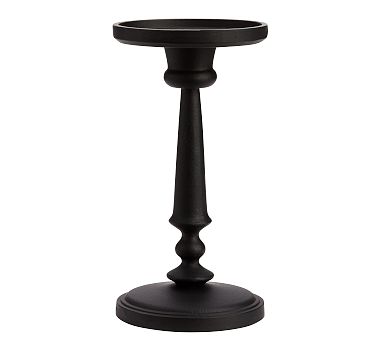 Booker Pillar Candle Holder, Medium, 8.5&quot;H - Bronze