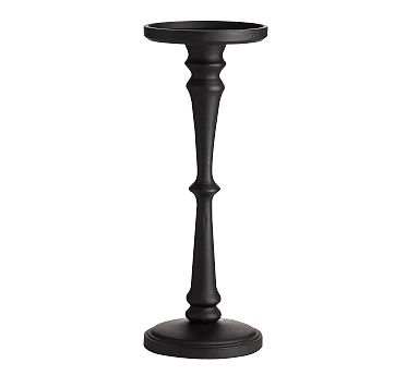 Booker Pillar Candle Holder, Tall, 11.75&quot;H - Bronze