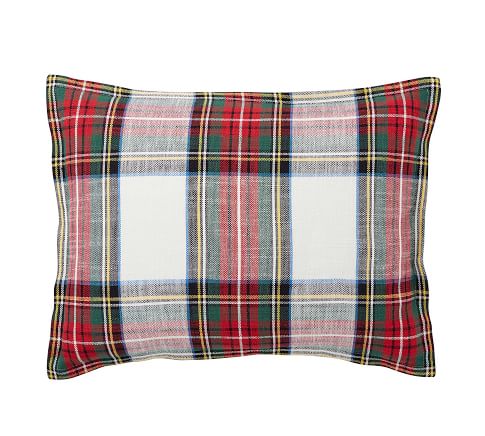 Stewart Plaid Cotton Sham, Multi, Standard