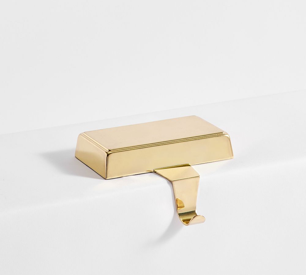 Classic Metal Stocking Holders - Brass