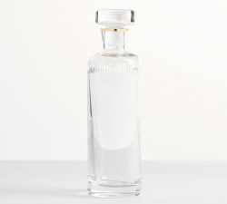 Etched Gold Rim Handcrafted Glass Liquor Decanter