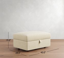 Carmel Wide Arm Sectional Storage Ottoman