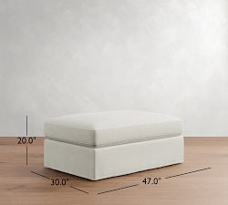 Westwood Slim Arm Slipcovered Modular Sectional Ottoman