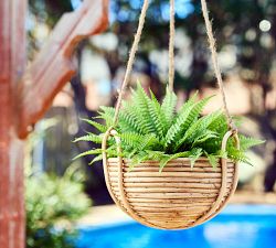 Andi Woven Rattan Hanging Planters
