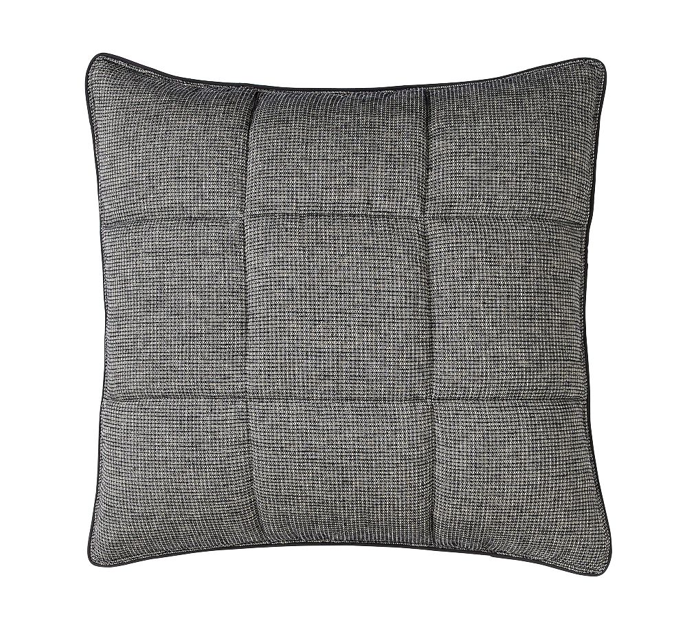 Open Box: European Flax Linen Waffle Comforter, Euro Set of 2 - Ebony