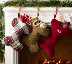 Classic Velvet Bone Pet Stocking