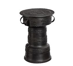Open Box: Frog Metal Drum Outdoor Side Table, 12&quot; - Bronze