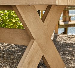 Modern Farmhouse Rectangular Extendable Outdoor Dining Table (94&quot;-112&quot;)