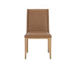 Open Box: Paxon Faux Leather Dining Chairs, Set of 2 - Natural