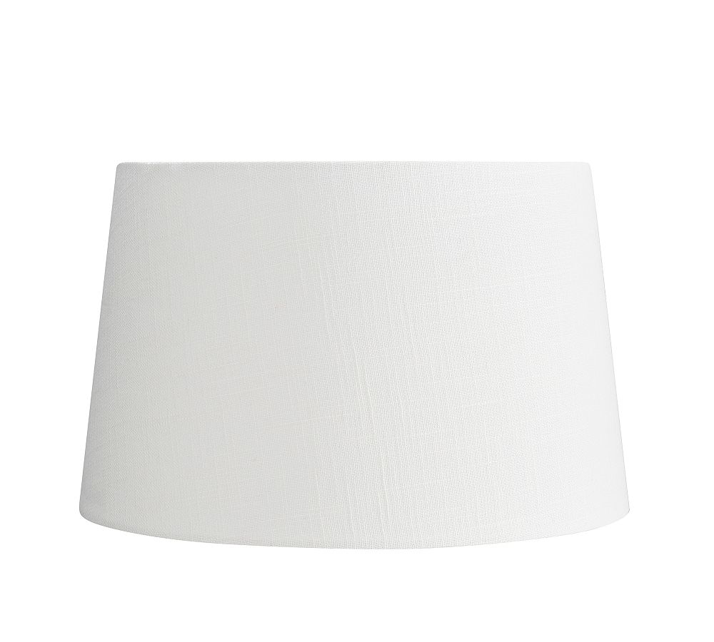 Open Box: Gallery Textured Linen Tapered Lamp Shade, 15&quot; Medium - White