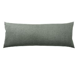 Open Box: Belgian Flax Linen Lumbar Sham, Oversized - Dark Forest