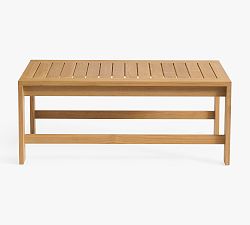 Open Box: Malibu FSC&#174; Teak Recangular Outdoor Coffee Table, 45&quot; - Natural