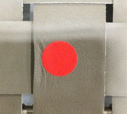 Open Box: Fenton Woven Leather Stool, Counter Height 24&quot; - Legacy Taupe , Seadrift Finish