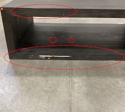 Open Box: Folsom Rectangular Grand Coffee Table, 60&quot; - Charcoal