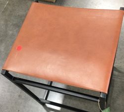 Open Box: Hardy Backless Leather Counter Stool (24&quot;) - Bronze/Saddle Tan Leather
