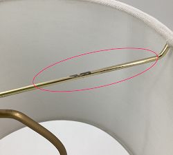 Open Box: Reese Metal 17&quot; Table Lamp, Tumbled Brass, Small