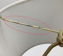 Open Box: Reese Metal 17&quot; Table Lamp, Tumbled Brass, Small