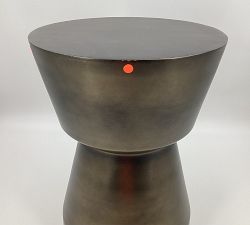 Open Box: Shae 13.5&quot; Round Metal Accent Table, Antique Brass