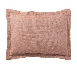 Open Box: European Flax Linen Waffle Sham, Standard Set of 2 - Brick