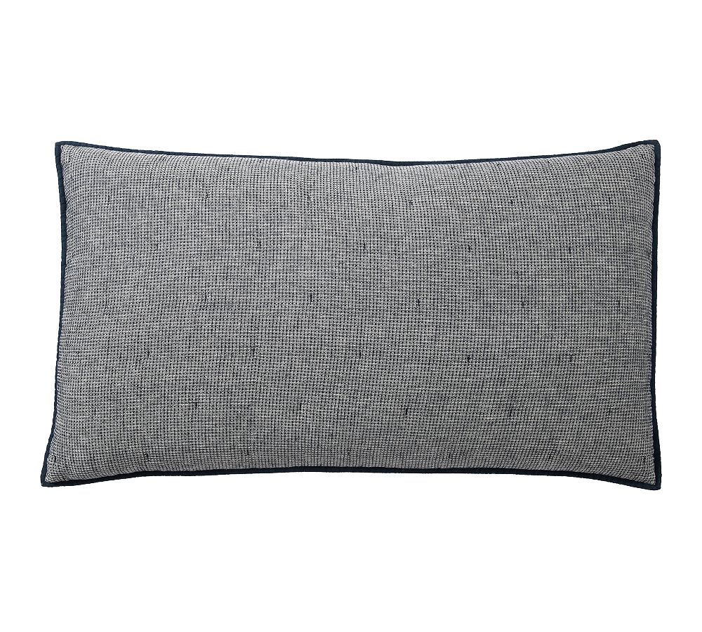 Open Box: European Flax Linen Waffle Quilted Sham, King Set of 2 - Midnight