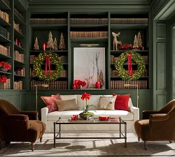 Holly Bear Embroidered Pillow