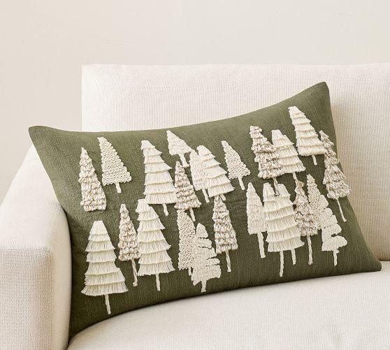 Grove Patterned Lumbar Pillow Cover