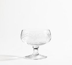 Antique Cut Glass Ice Cream Bowls - Set of 2
