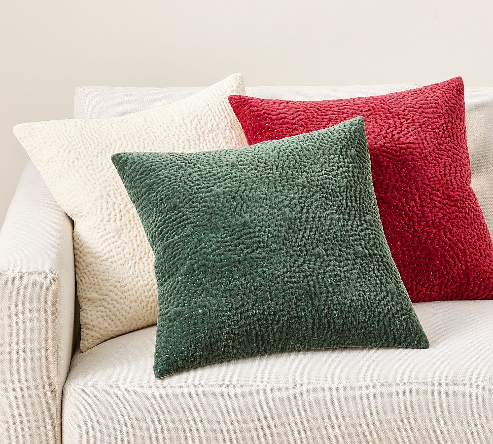 Follette Quilted Velvet Pillow