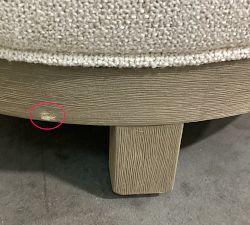 Open Box: Jake Upholstered Swivel Stool - Performance Boucle Oatmeal and Gray Wash Legs