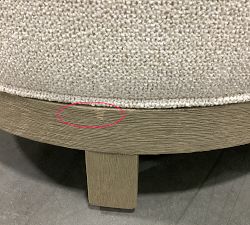 Open Box: Jake Upholstered Swivel Stool - Performance Boucle Oatmeal and Gray Wash Legs