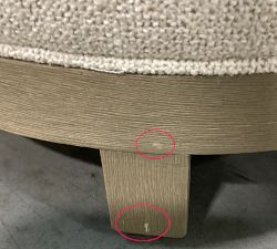 Open Box: Jake Upholstered Swivel Stool - Performance Boucle Oatmeal and Gray Wash Legs