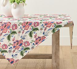 Maddie Oversized Embroidered Floral Table Throw