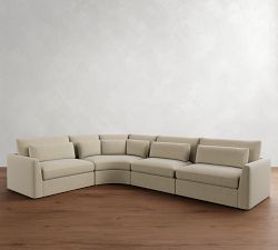 Westwood Fin Arm Deep Seat 4-Piece Curved Wedge Sectional (156&quot;)