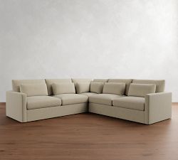 Westwood Slim Arm Deep Seat 3-Piece L-Shaped Sectional (123&quot;)