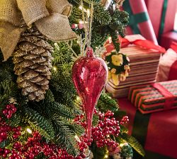 Golden Pinecone Ornament
