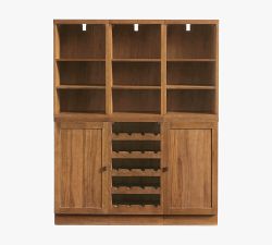 Reed Modular Bar Shelf with Cabinet &amp; Wine Storage (54")