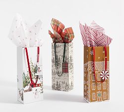 Holiday Wine Bags - Set of 3