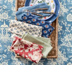 Anne Floral Organic Cotton Napkins - Set of 4