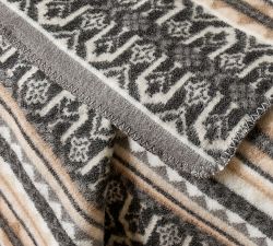 Wool Jacquard Knit Throw