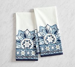 Hanukkah Medallion Tea Towels - Set of 2