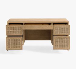Pottery Barn Marina Cane Executive Desk - Thumbnail 3