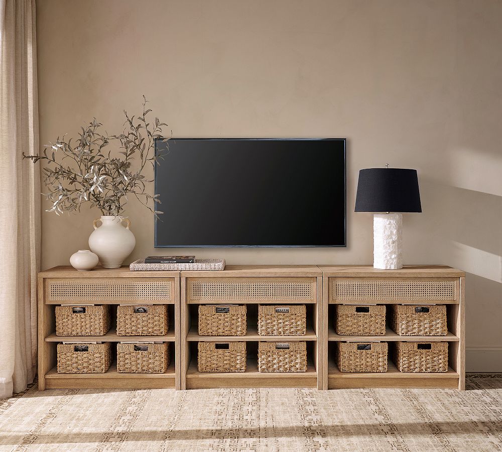 Marina Cane Storage Shelf Console (72&quot;-144&quot;)