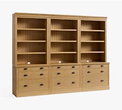 Aubrey Storage Shelf with File Cabinet (36&quot;- 108&quot;) &#8203;