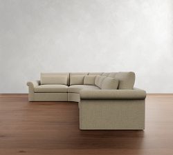 Westwood Roll Arm Deep Seat 4-Piece Curved Wedge Sectional (158&quot;)
