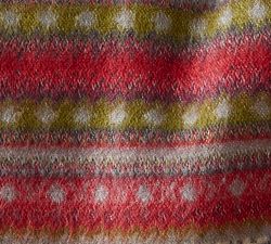 Wool Jacquard Knit Throw