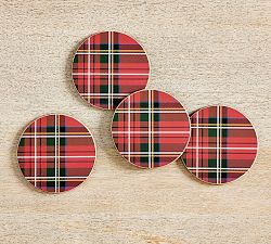 Stewart Plaid Cork Coasters - Set of 4