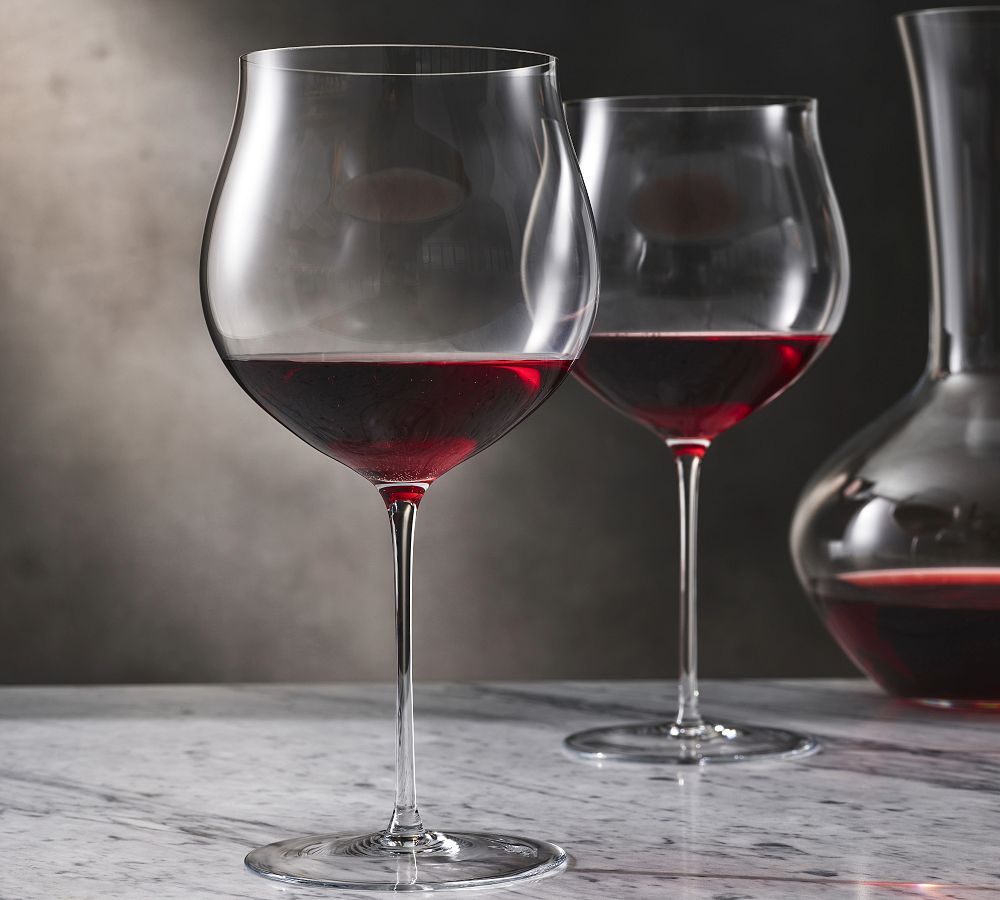 Enoteca Handcrafted Burgundy Glasses, Set of 2